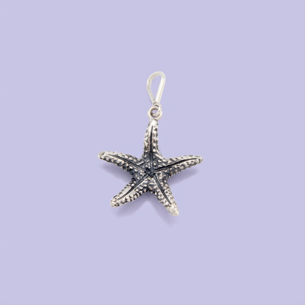 Dije de Plata .925 Estrella de Mar en Esitlo Pavonado mod. 3002