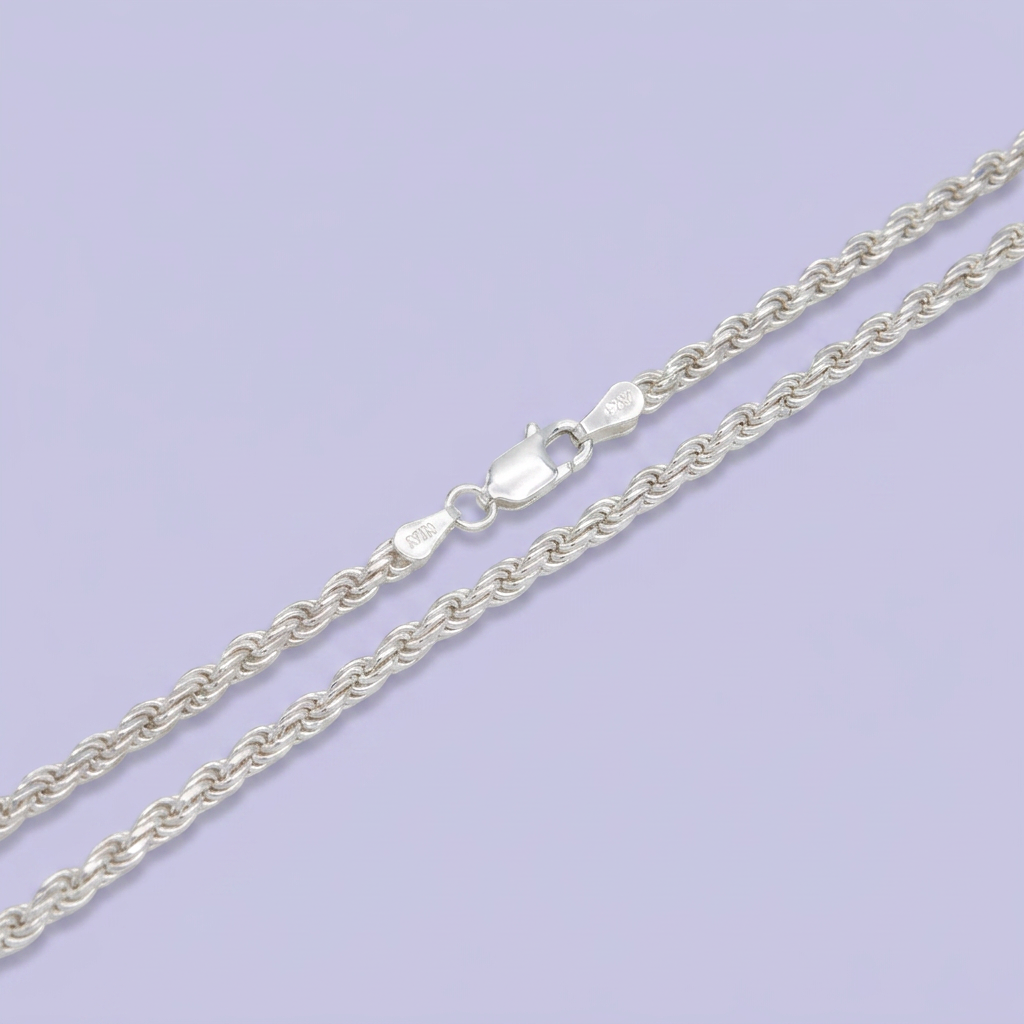 Cadena de Plata .925 Tejido Torzal Flex Brillante mod. 3010