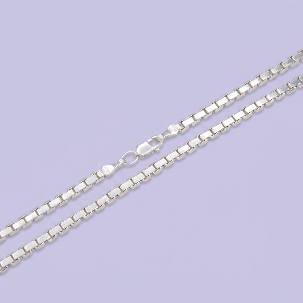 Cadena de Plata .925 Tejido Tipo Veneciana Plana mod. 3043