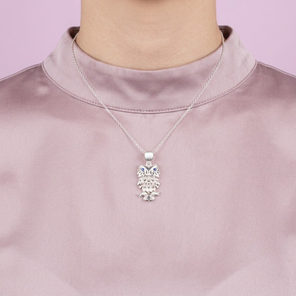 Dije de Plata .925 Búho Plumaje mod. 2823