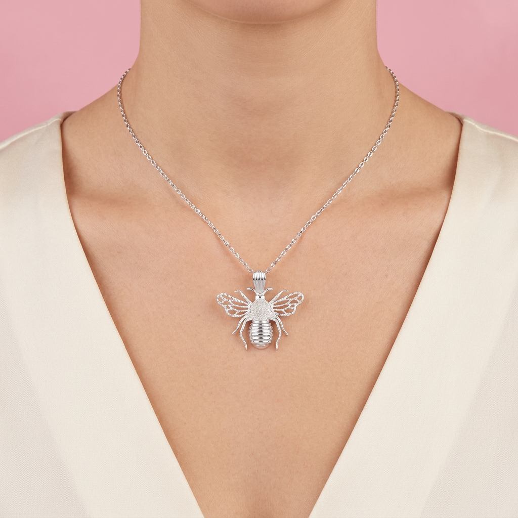 Dije de Plata .925 Abeja Adornada de Zirconias mod. 2172
