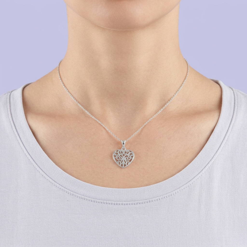 Dije de Plata .925 Corazón de la vida mod. 2507