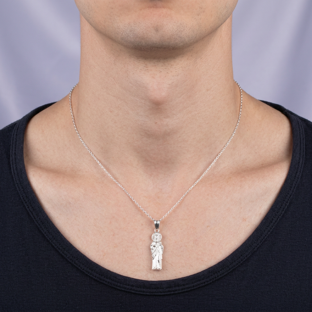 Dije de Plata .925 San Juditas Tadeo Diamantado mod. 2605