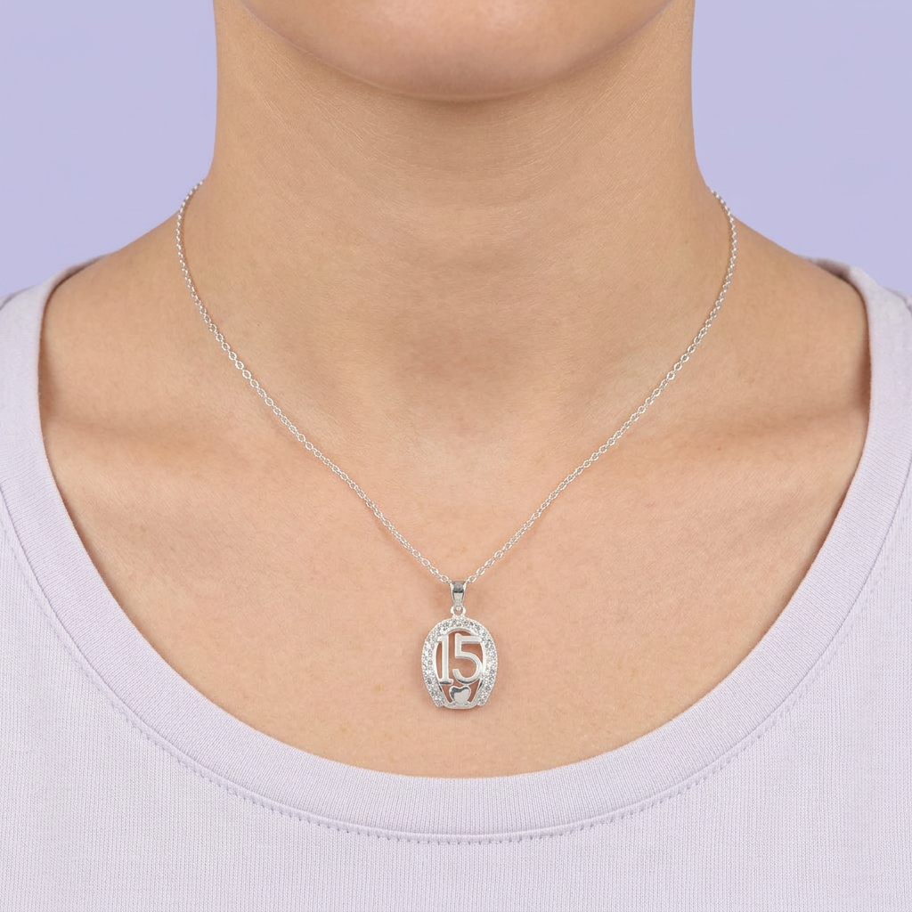 Dije de Plata .925 Dulces XV con Zirconias mod. 2514