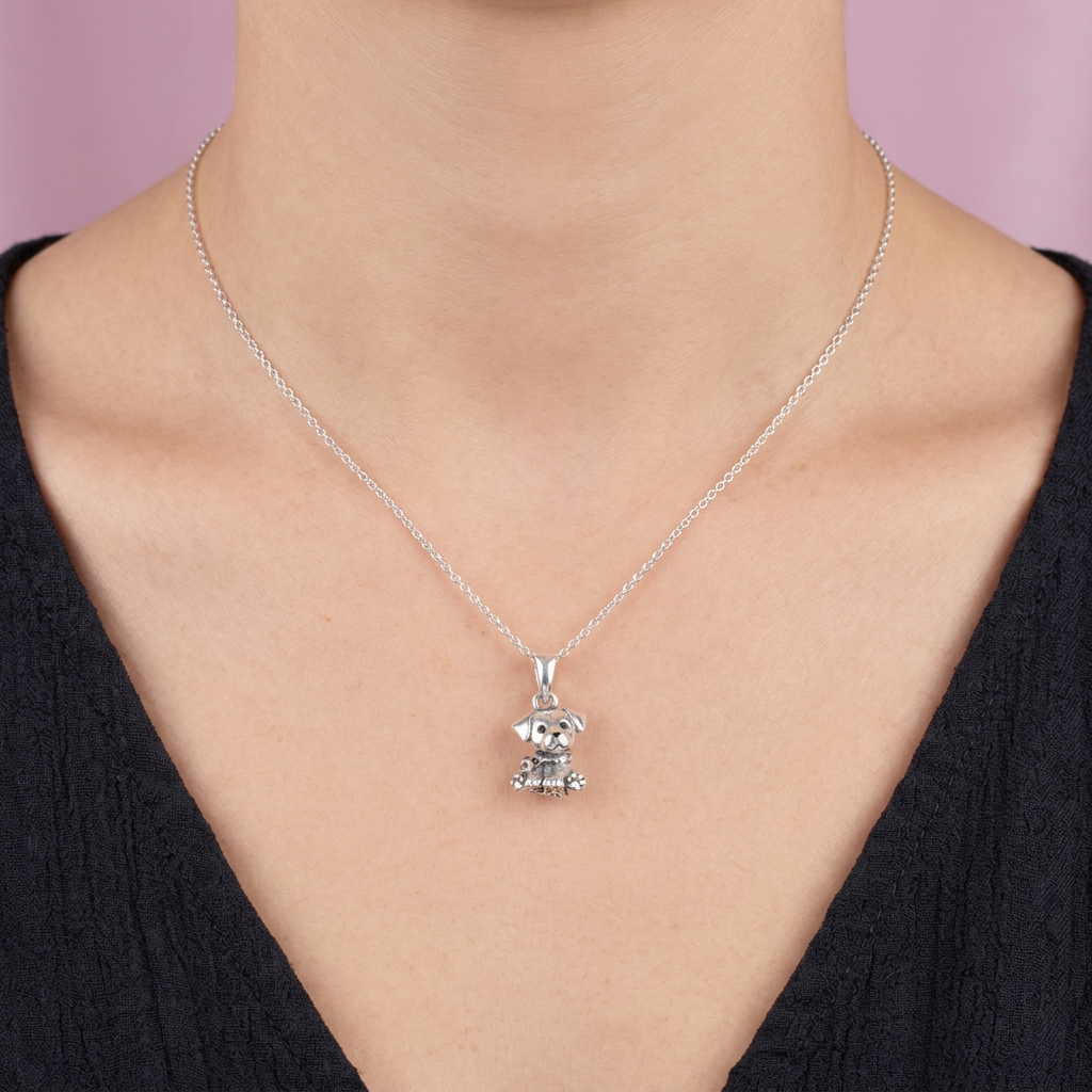 Dije de Plata .925 Perrito Liso mod. 2826
