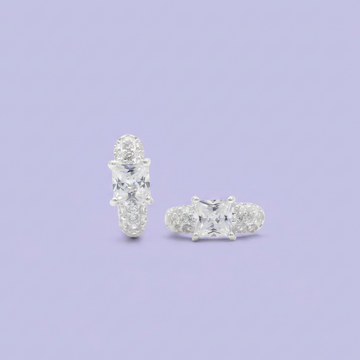Grapa de Plata .925 Diseño Elegante con Zirconias Finas mod. 2626