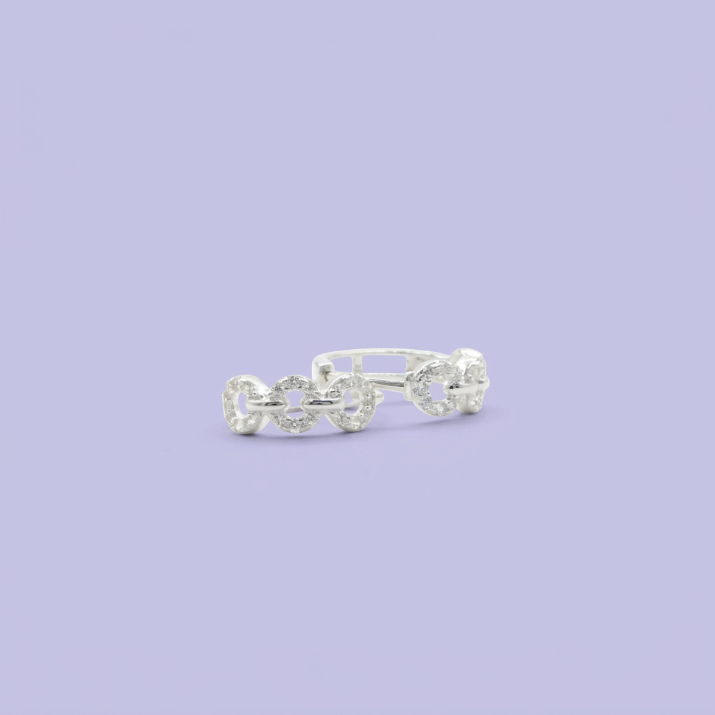 Grapa de Plata .925 Diseño con Circulos de Zirconia mod. 2627