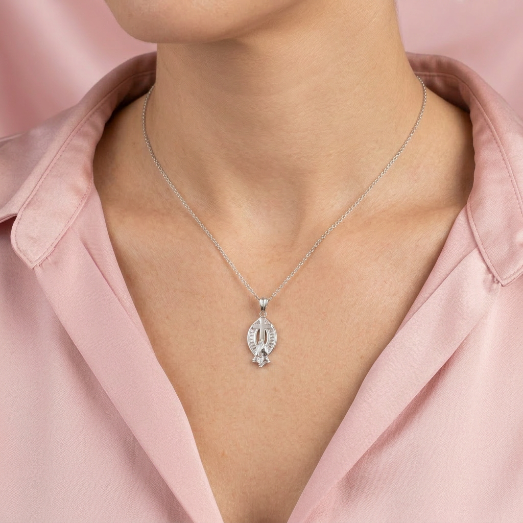Dije de Plata .925 Cruz de la Oración mod. 2723