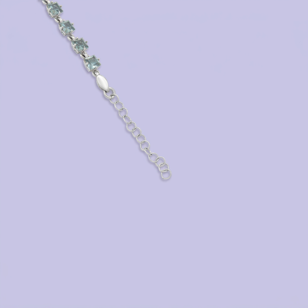 Pulsera de Plata .925 Brillantes Piedras Sultanita mod. 2216