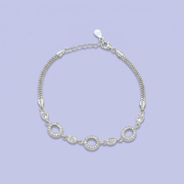 Pulsera de Plata .925 Elegantes Círculos de Zirconia mod. 2219