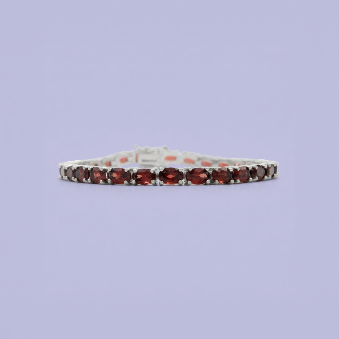 Pulsera de Plata .925 Decorada de Granate mod. 2214