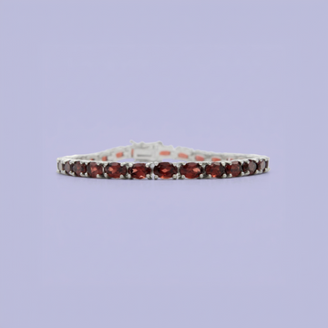 Pulsera de Plata .925 Decorada de Granate mod. 2214