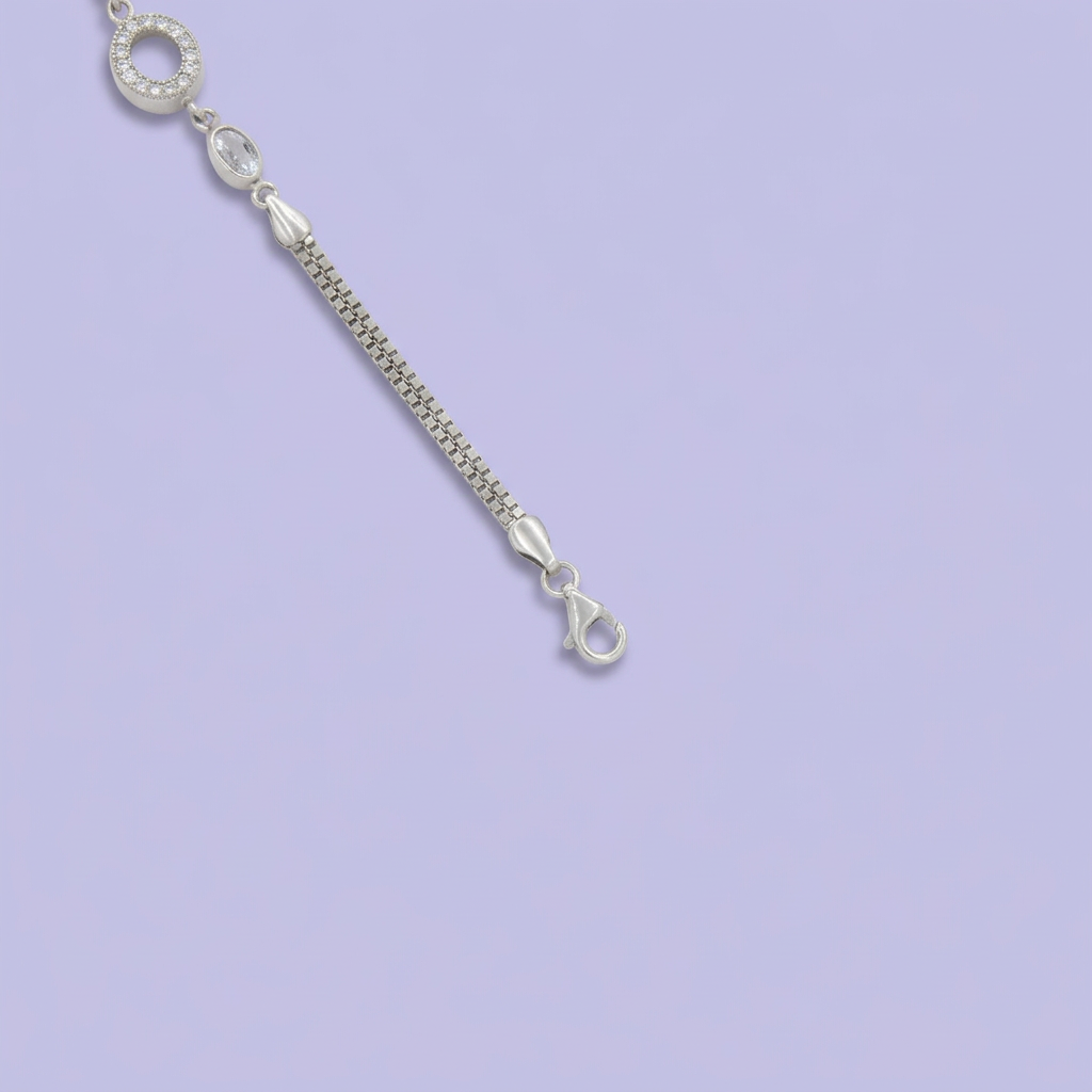 Pulsera de Plata .925 Elegantes Círculos de Zirconia mod. 2219