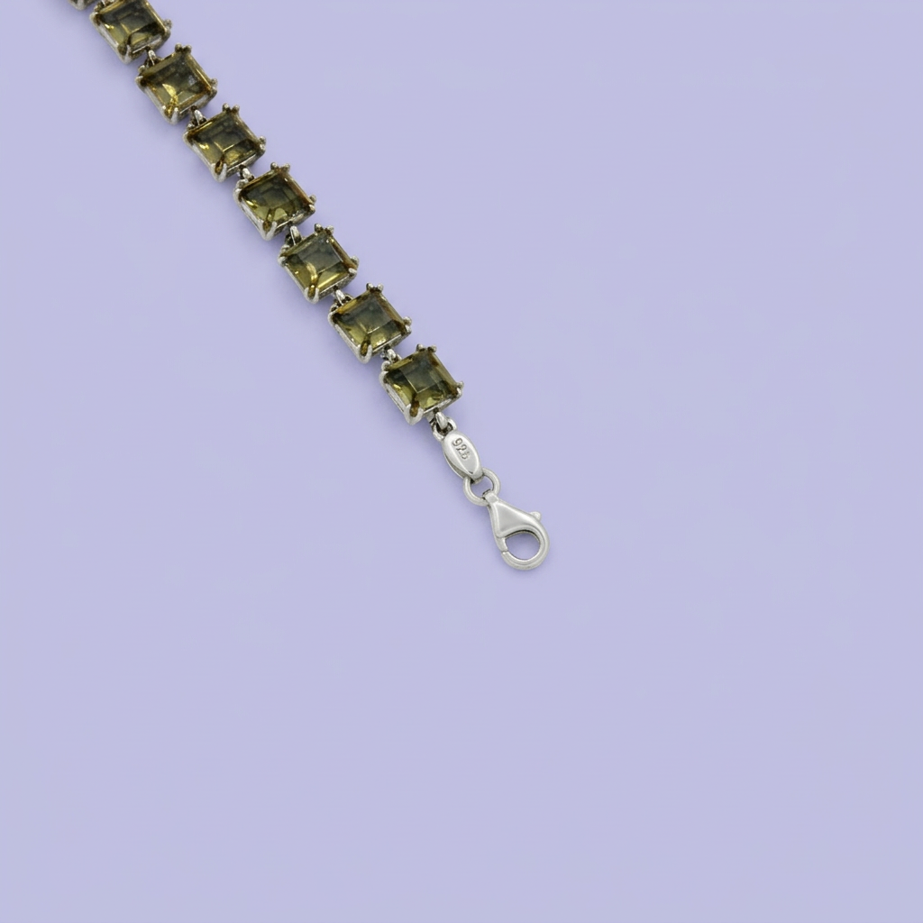 Pulsera de Plata .925 Incrustaciones de Sultanita mod. 2212