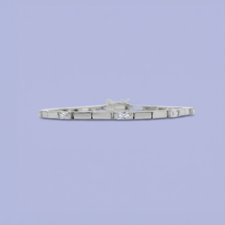 Pulsera de Plata .925 Tejido Tennis con Reluciente Zirconia mod. 2220