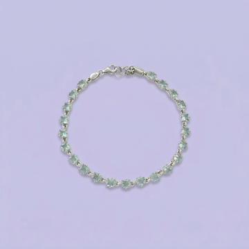 Pulsera de Plata .925 Brillantes Piedras Sultanita mod. 2216