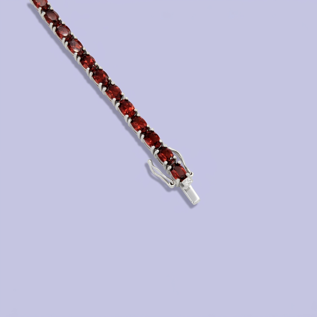 Pulsera de Plata .925 Decorada de Granate mod. 2214