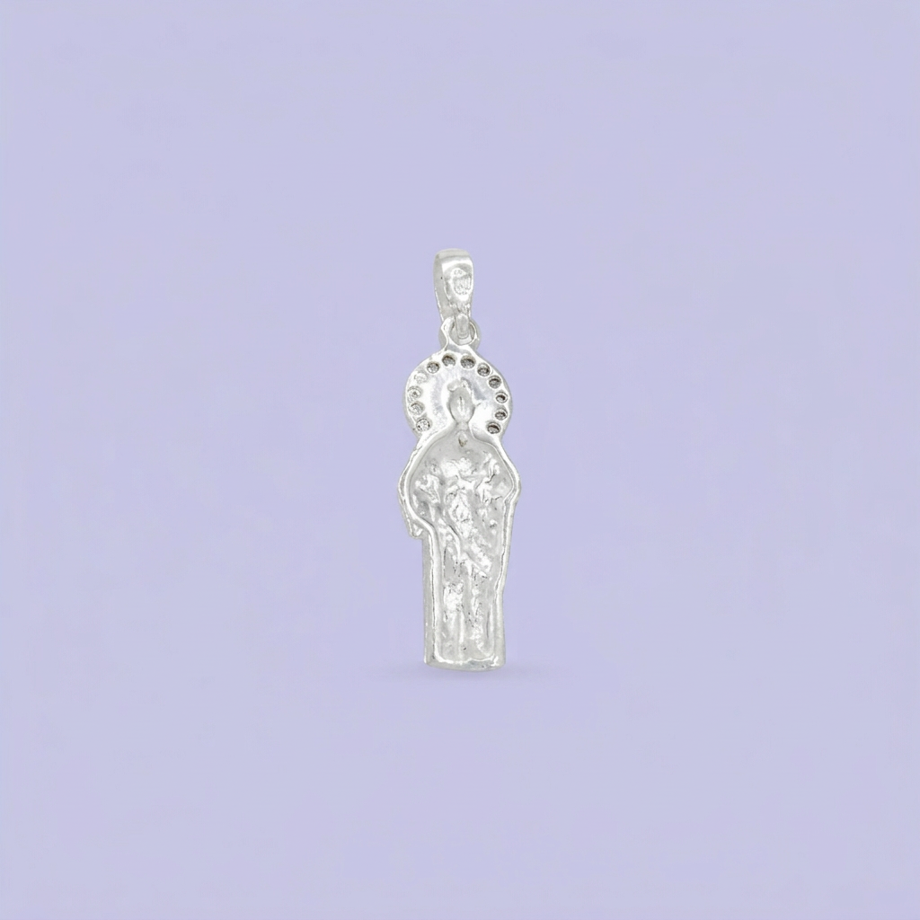 Dije de Plata .925 San Judas Aro de Zirconias mod. 2198