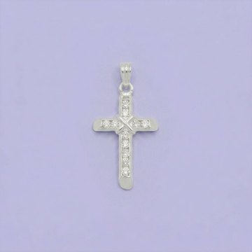 Dije de Plata .925 Cruz Nudo Fe con Zirconias mod. 2745