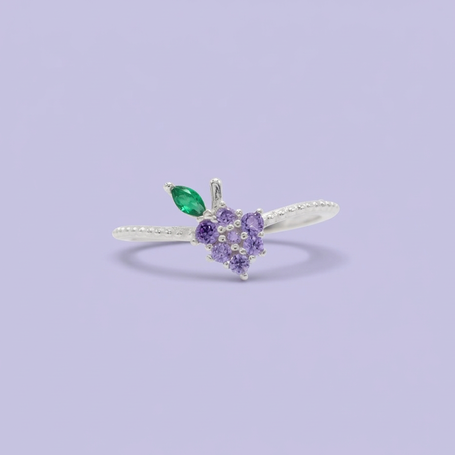Anillo de Plata .9025 Diseño de Uva  mod. 2802