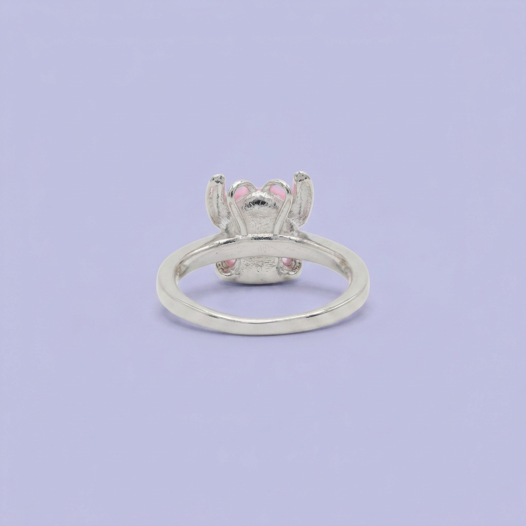 Anillo de Plata .925 Diseño de Alien Rosa mod. 2796