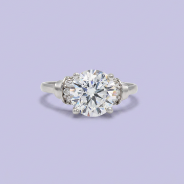 Anillo de Compromiso plata .925 con Zirconia Central Circular mod. 2710
