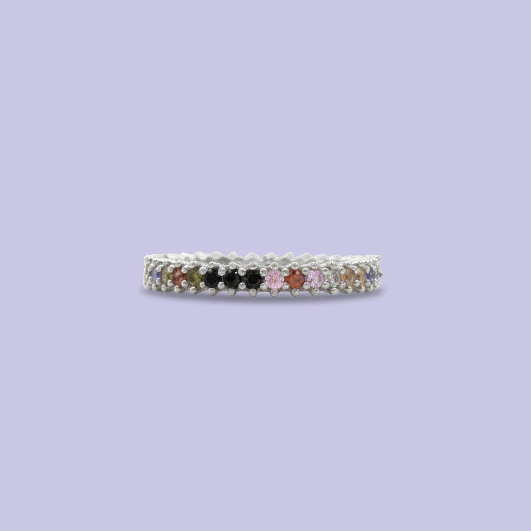 Anillo de Plata .925 Multicolor Delgado mod. 2365
