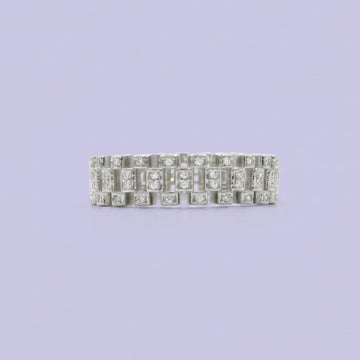 Anillo de Plata .925 Cubos y Zirconias mod. 2359
