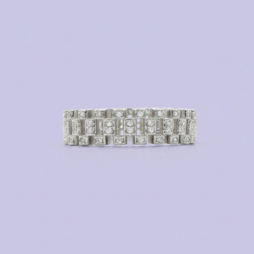 Anillo de Plata .925 Cubos y Zirconias mod. 2359