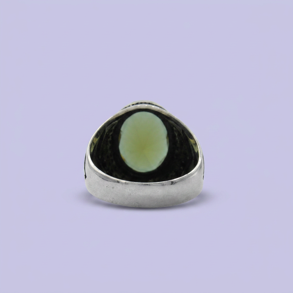 Anillo de Plata .925 con Sultanita y Acabados Negros mod. 2471