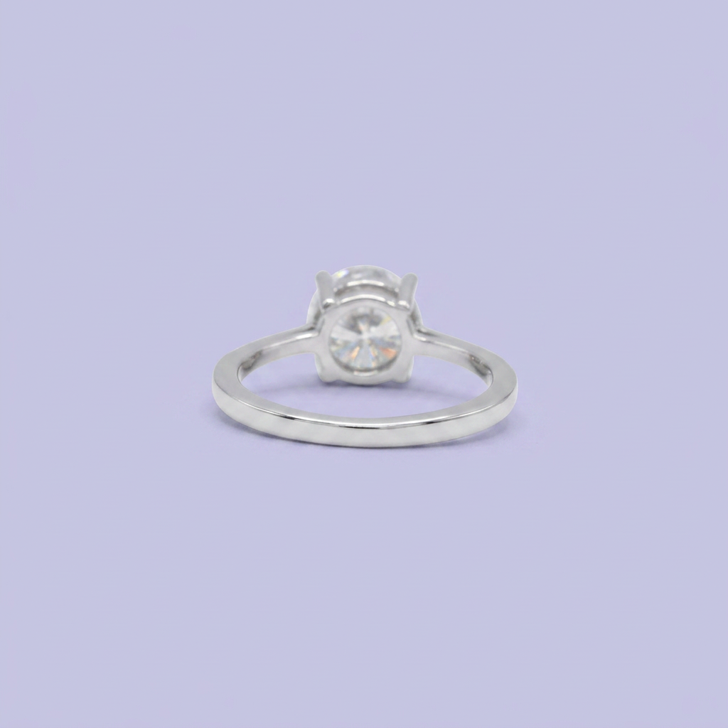 Anillo de Compromiso plata .925 Diseño Clasico con Zirconia mod. 2715