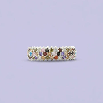 Anillo de Plata .925 Pavé Multicolor mod. 2364