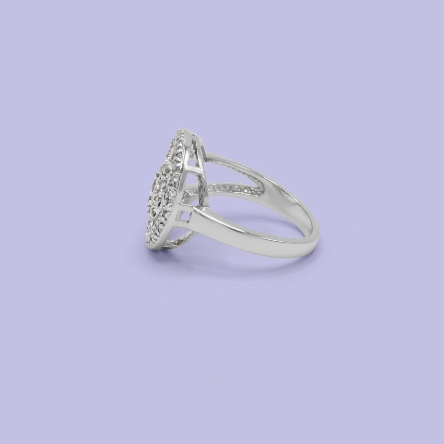 Anillo de Plata .925 Doble Circulo Brillante con Zirconias mod. 2643