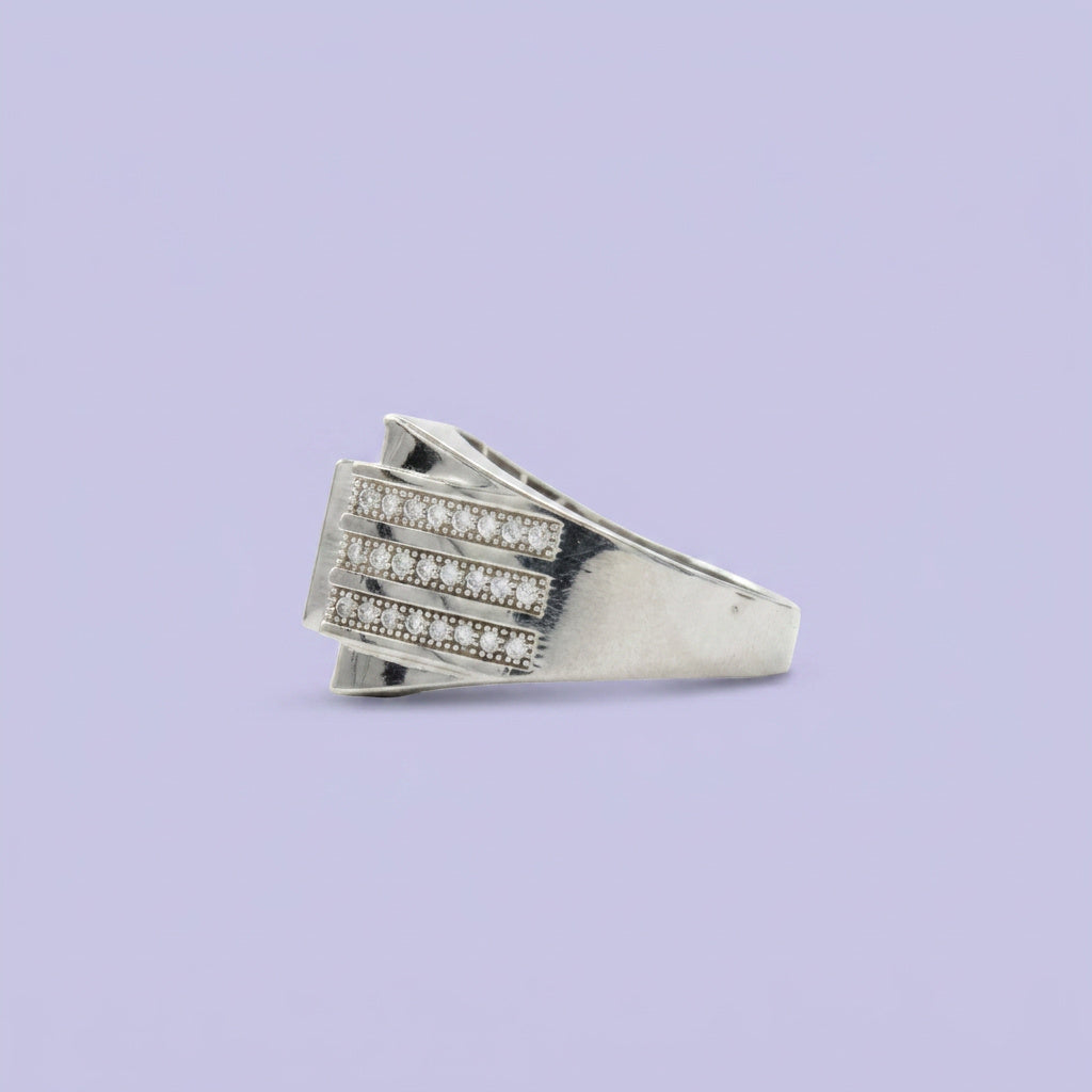 Anillo de Plata .925 Cinturón con Zirconias mod. 2356