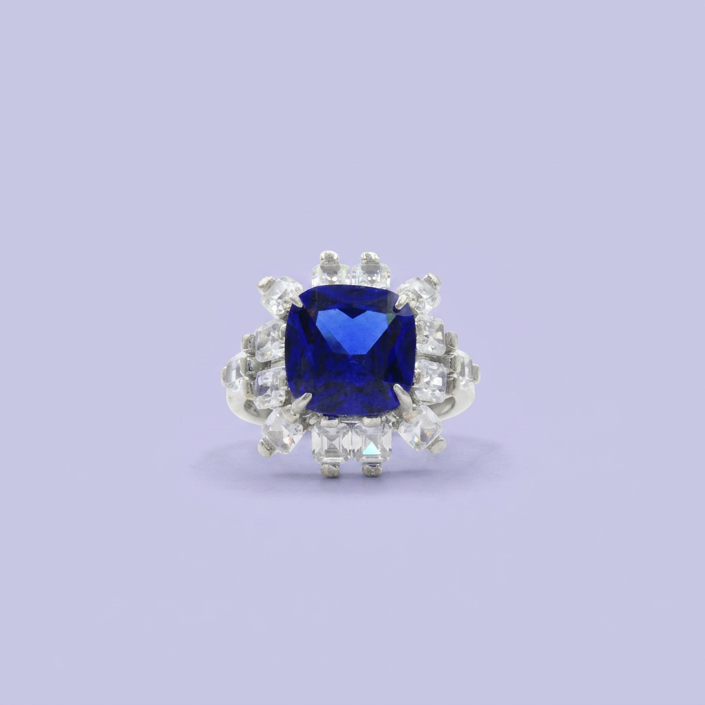 Coordinado de Plata .925 de Radiante Azul Marino mod. 2477
