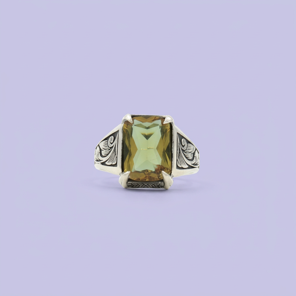 Anillo de Plata .925 Sultanita con Adorno Floral mod. 2274
