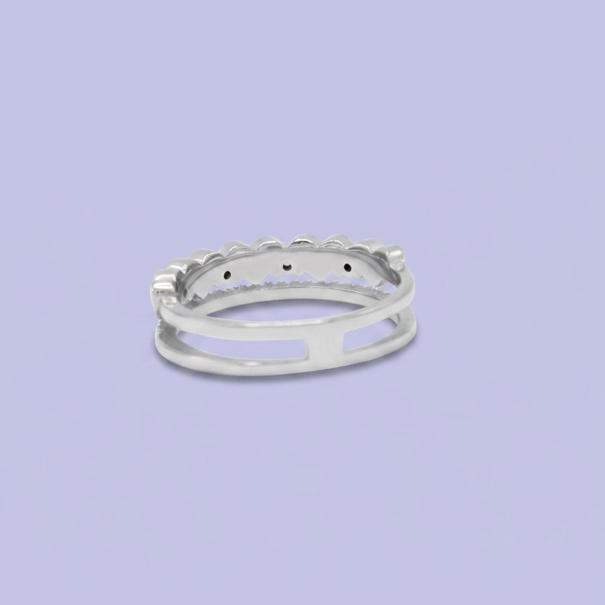 Anillo de Plata .925 Corazón de Madre Perla y Zirconia mod. 2920