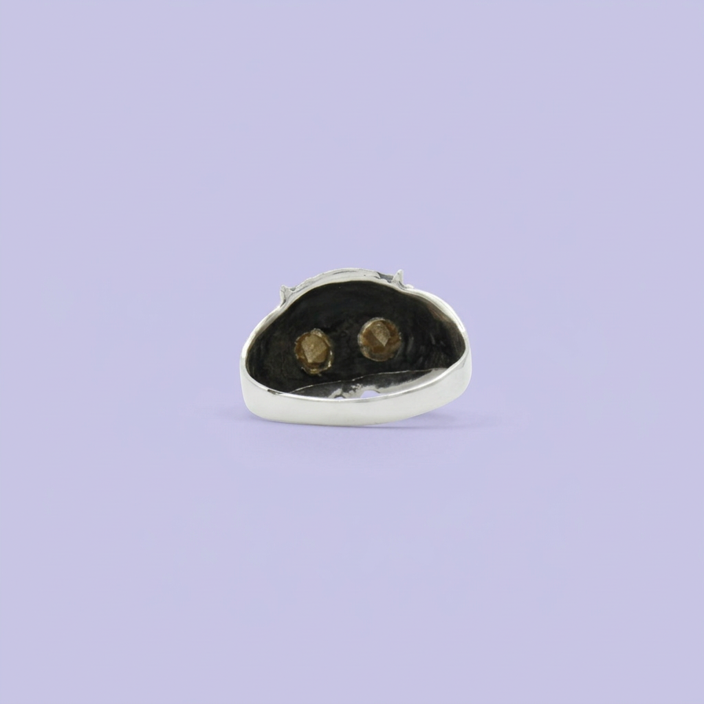 Anillo de Plata .925 Búho con Ojos de Zirconia mod. 2267