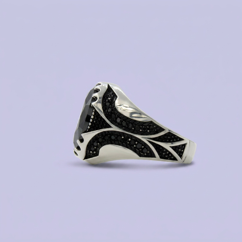 Anillo de Plata .925 de Elegante Color Oscuro mod. 2473
