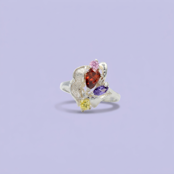 Anillo de Plata .925 Arreglo de Zirconias Finas mod. 2151