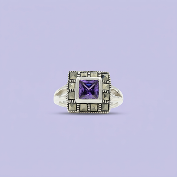 Anillo de Plata .925 Decorado de Zirconia y Marquesitas mod. 2255