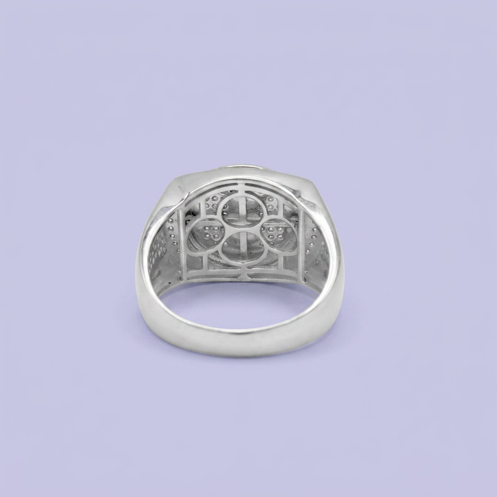 Anillo de Plata .9025 San Judas Tadeo con Zirconia mod. 2658