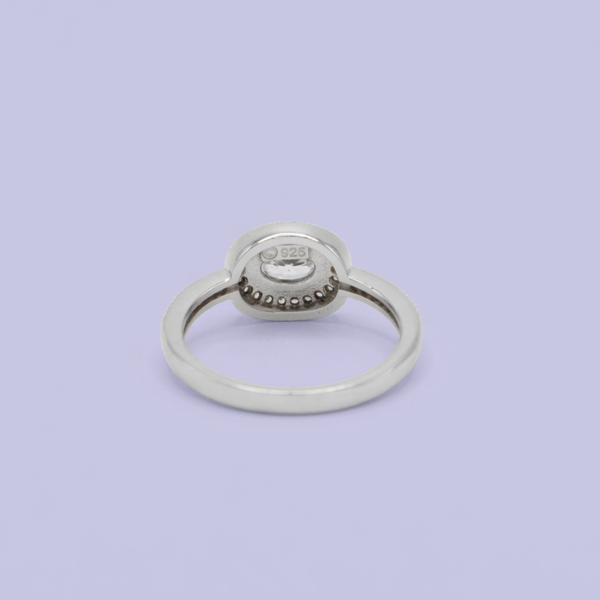 Anillo de Plata .925 Diseño Circular con Incrustacion de Zirconias mod. 2642