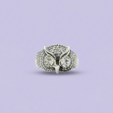 Anillo de Plata .925 Búho con Ojos de Zirconia mod. 2267