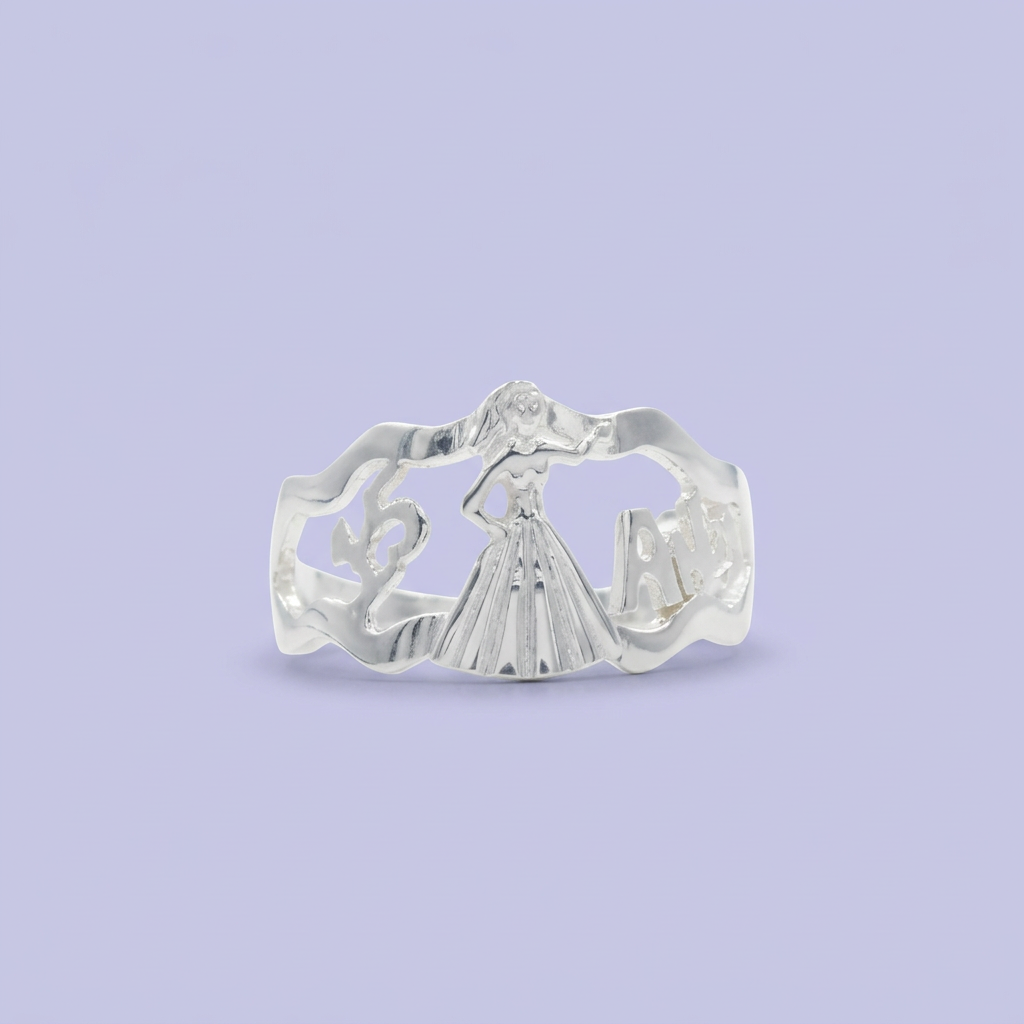 Anillo de Plata .925 Diseño Quinceañera mod. 2150