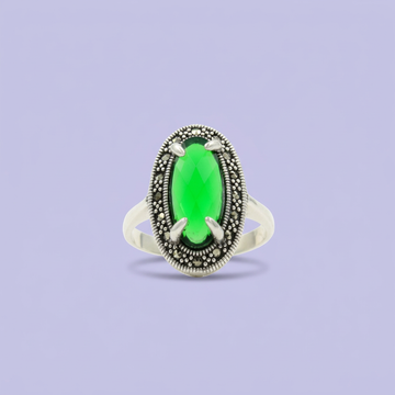 Anillo de Plata .925 Corte Marquesa Decorado con Marquesitas mod. 2257