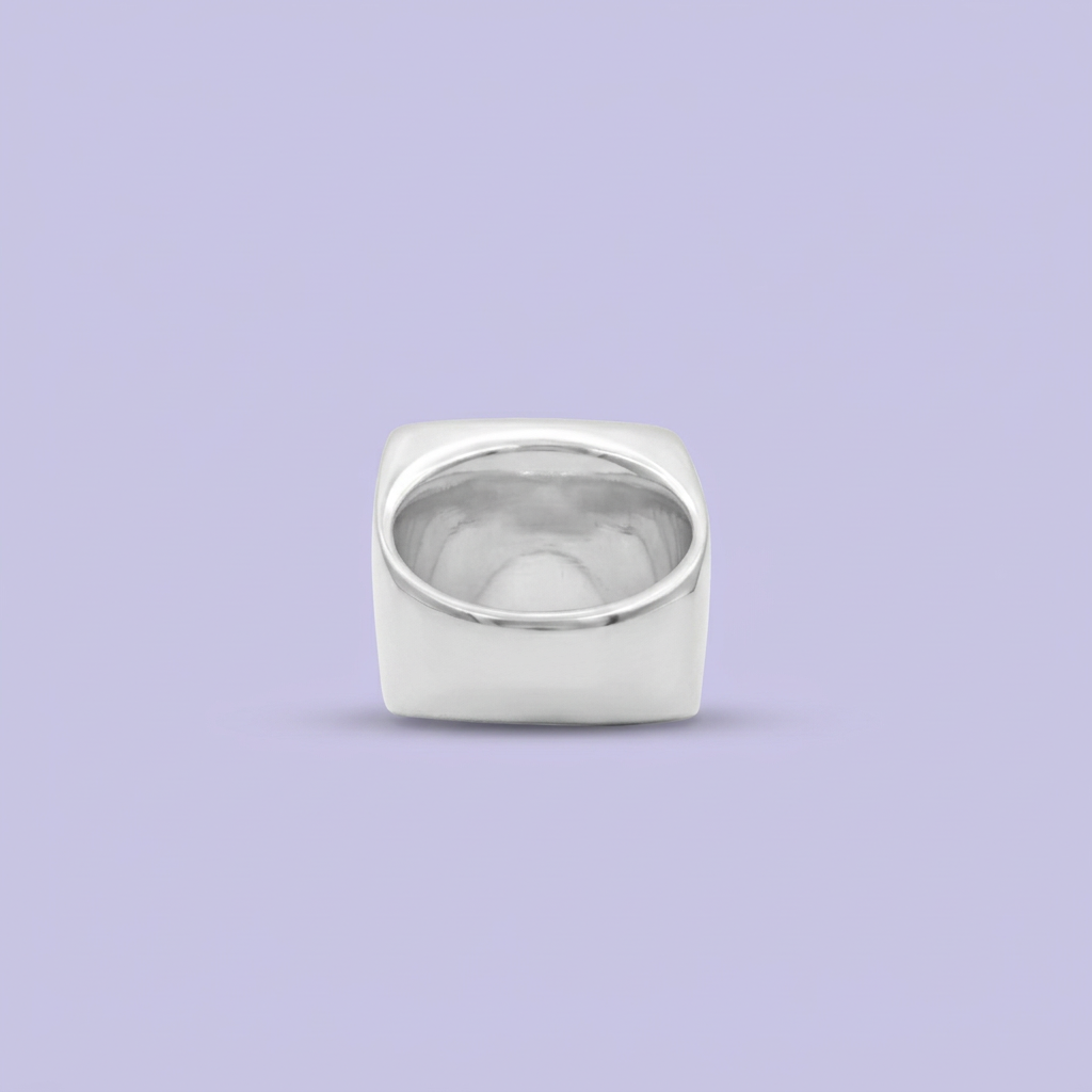 Anillo de Plata .925 Cuadrado Liso mod. 2261