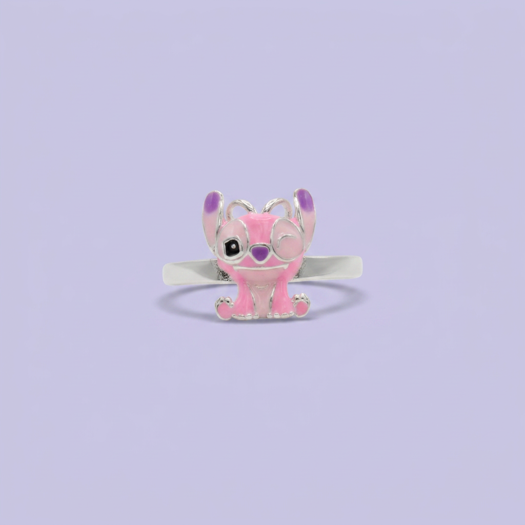 Anillo de Plata .925 Diseño de Alien Rosa mod. 2796