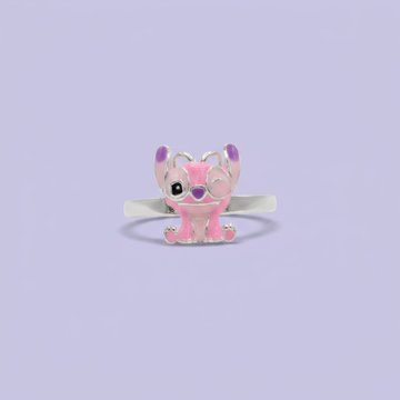 Anillo de Plata .925 Diseño de Alien Rosa mod. 2796