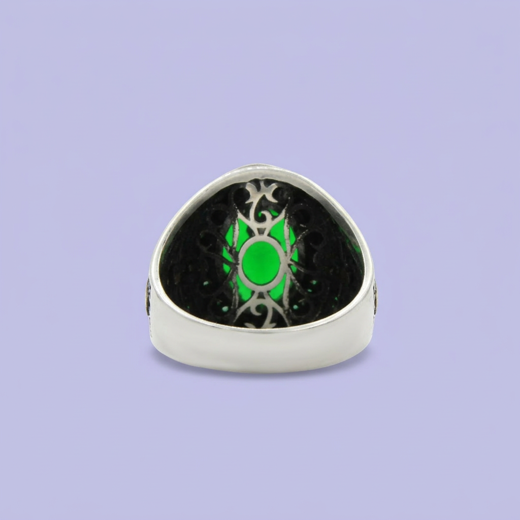 Anillo de Plata .925 Gran Zirconia con Acabados Dorados mod. 2277